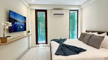 2 slaapkamers, een strijkplank/strijkijzer, gratis wifi, beddengoed