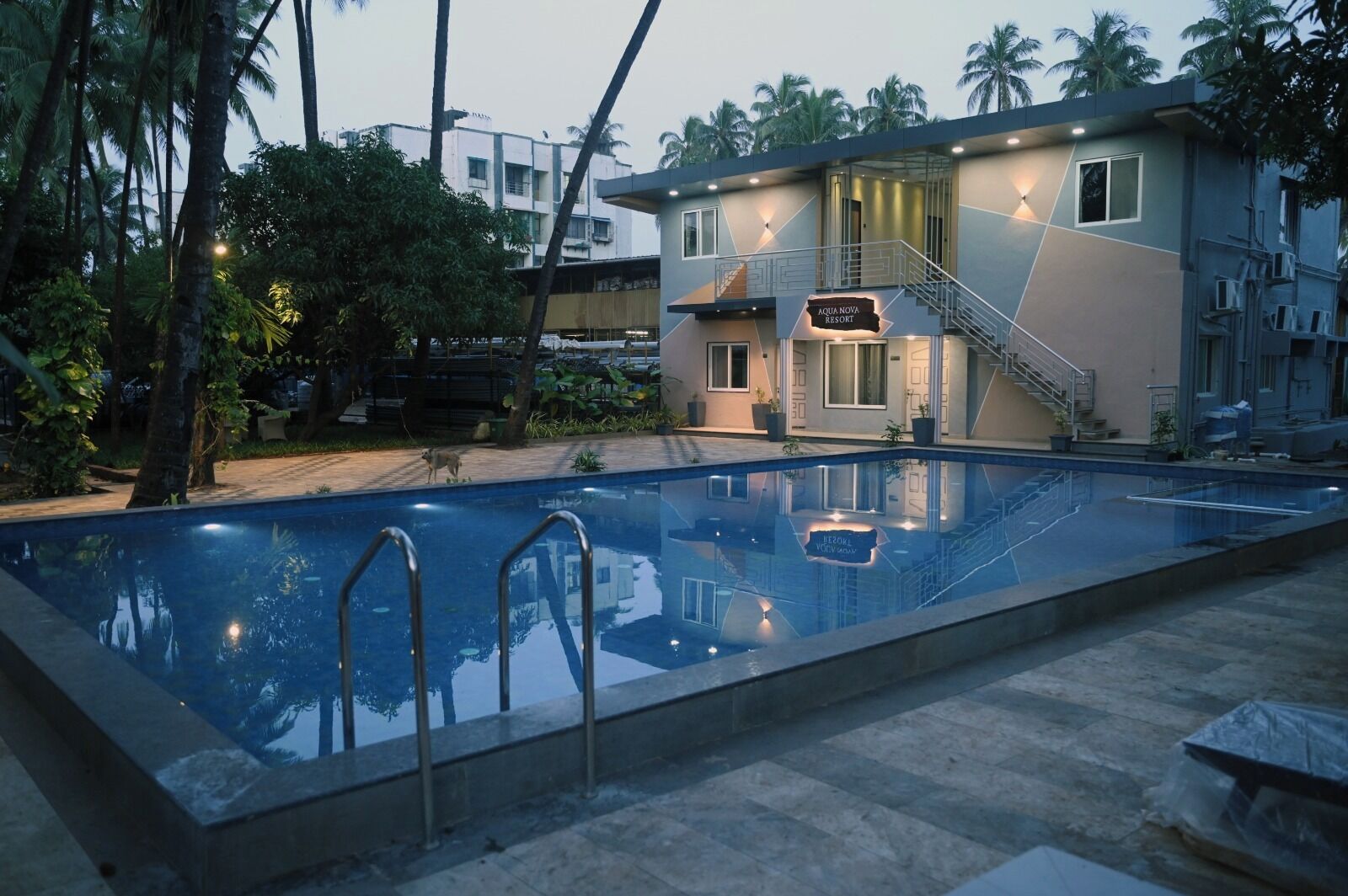 Front of property - evening/night