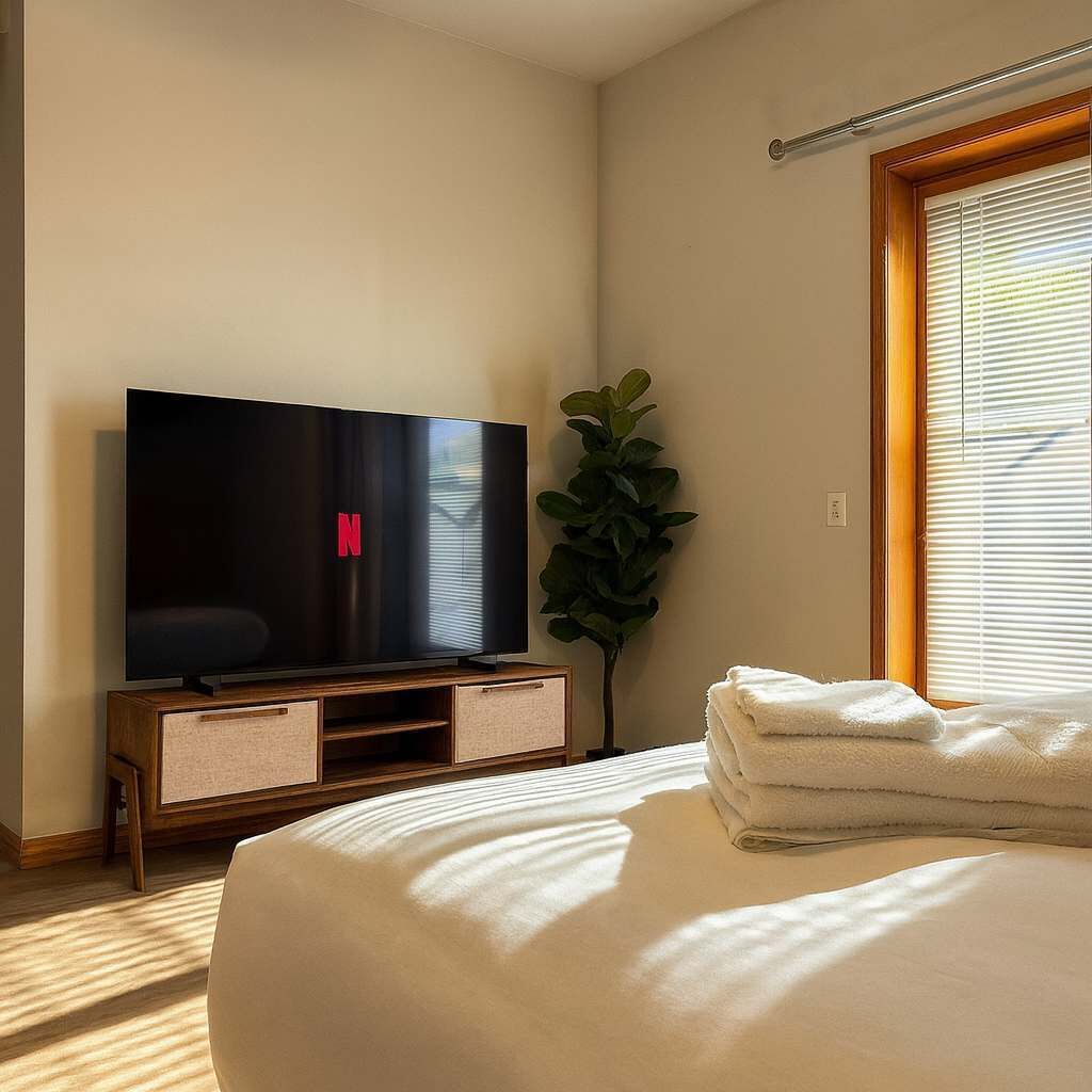 3 chambres, fer et planche à repasser, Wi-Fi, draps fournis