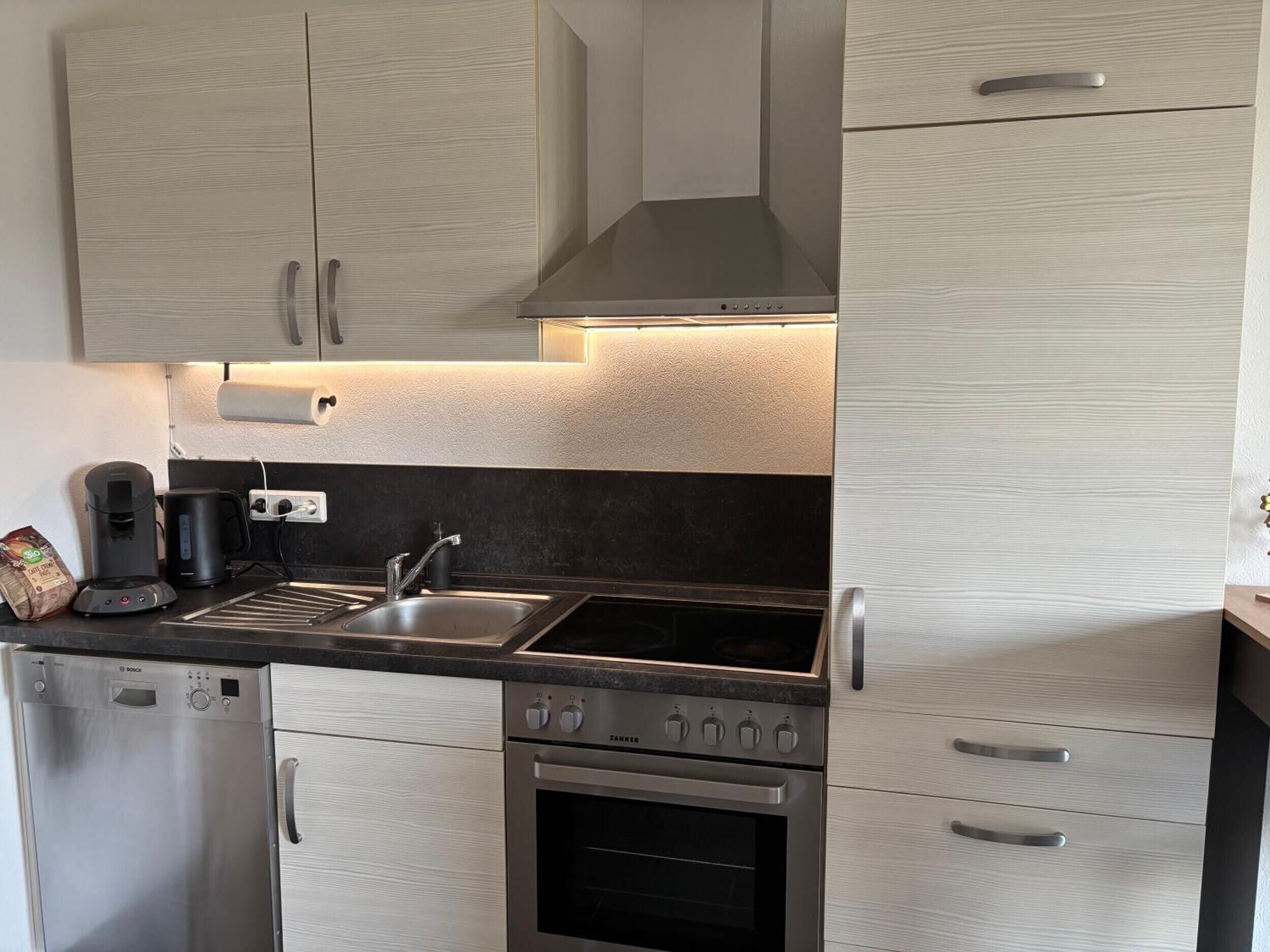 Fridge, oven, stovetop, dishwasher