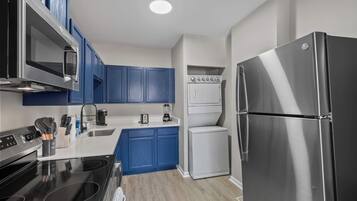 The updated kitchen offers ample space & all the comforts of home
