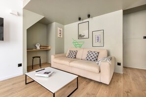 Deluxe appartement, en-suite badkamer, uitzicht op de stad (Le Beaux Arts) | Interieur