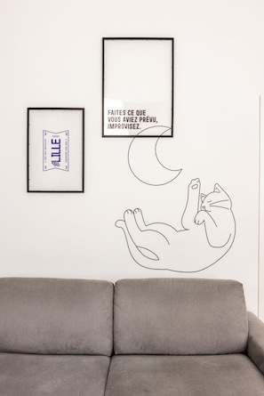 شقة ديلوكس - بحمام داخل الغرفة - منظر للمدينة (Le Rihour) | منطقة المعيشة