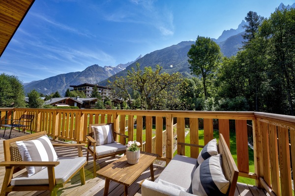 Balcony off living room with exceptional views
