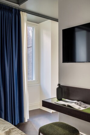 Deluxe Double Room | In-room safe, desk, laptop workspace, blackout drapes