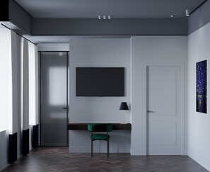 Phòng đôi Deluxe | Két bảo mật tại phòng, bàn, khu vực làm việc phù hợp cho laptop 