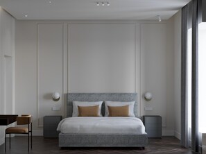 In-room safe, desk, laptop workspace, blackout curtains