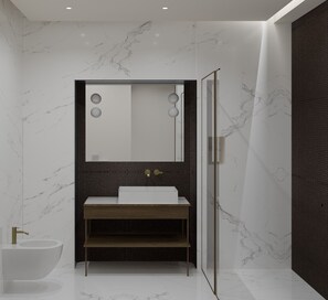 Regadera, amenidades de baño gratuitas, secadora de cabello, toallas 