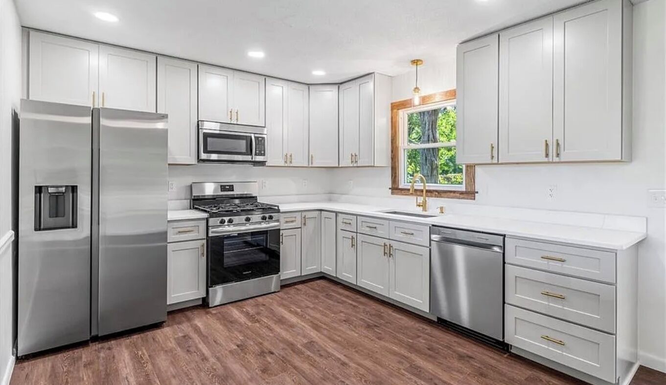 Fridge, microwave, dishwasher, ice maker