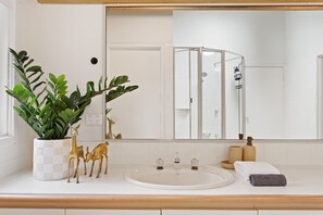 Douche, sèche-cheveux