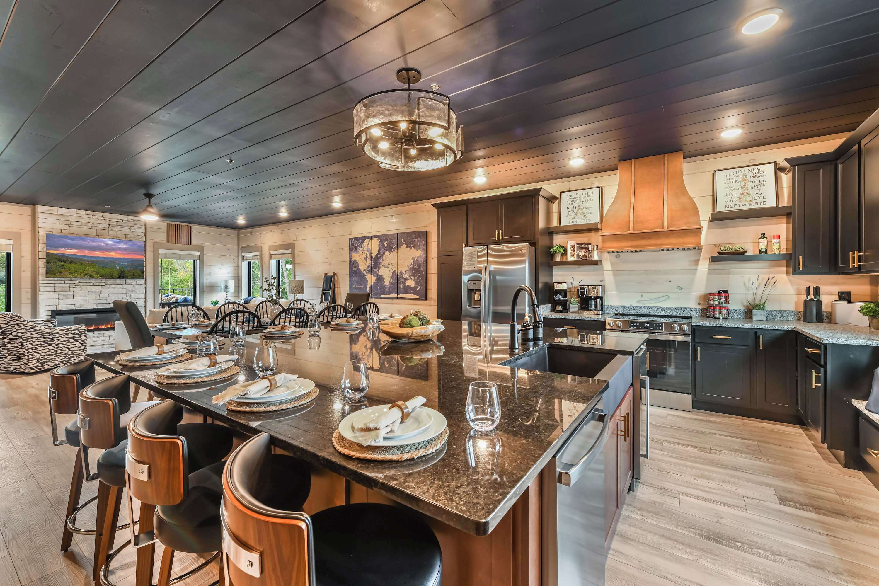 Refrigerador, microondas, horno, placa de cocina