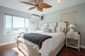 2 bedrooms, desk, iron/ironing board, travel cot