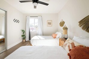 Iron/ironing board, travel crib, WiFi, bed sheets