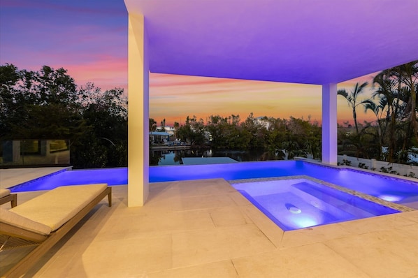 A heated pool