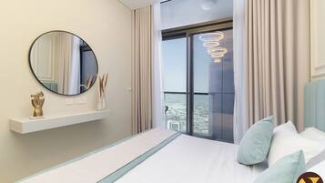 Luxury Apartment, Balcony, Sea View | Iron/ironing board, cribs/infant beds, free WiFi, bed sheets