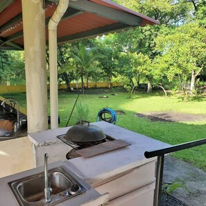 House, 3 Bedrooms, Smoking, Private Pool | Terrace/patio - Cozy Corner With Pool Minutes Away From the Beach (Chame)