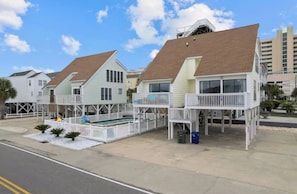 Exterior - Heated Pool Steps to Beach, Cherry Grove Sleeps 24 (North Myrtle Beach)