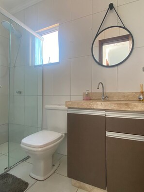 Shower, hair dryer
