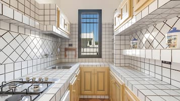 Herdplatte, Wasserkocher mit Kaffee-/Teezubehör