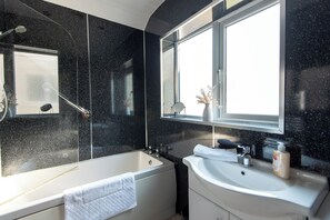 Hair dryer, towels