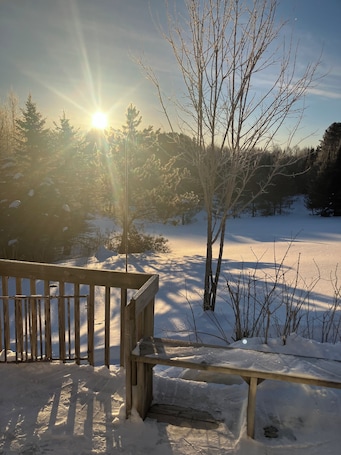 Property grounds. Country charm, quiet hidaway. Located on snowmobile trail 16.