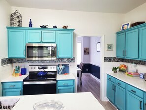 Microwave, oven, stovetop, dishwasher