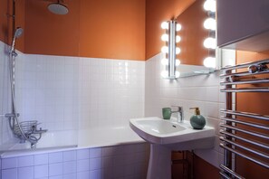 Hair dryer, towels, toilet paper