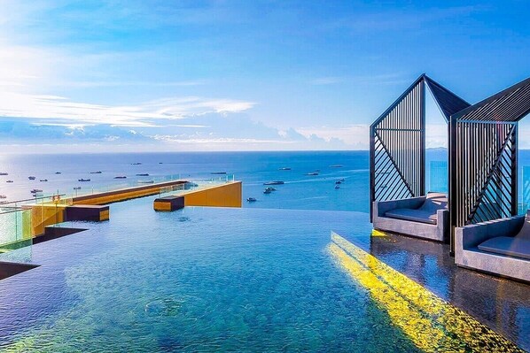 公寓, 2 間臥室, 露台, 海景 | 泳池 | 室外泳池