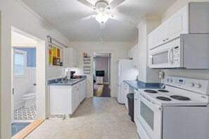 Microwave, oven, stovetop, dishwasher