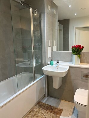 Dusche, Handtücher, Toilettenpapier