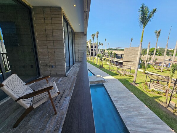 Superior Apartment, Balcony, Garden View | Terrace/patio