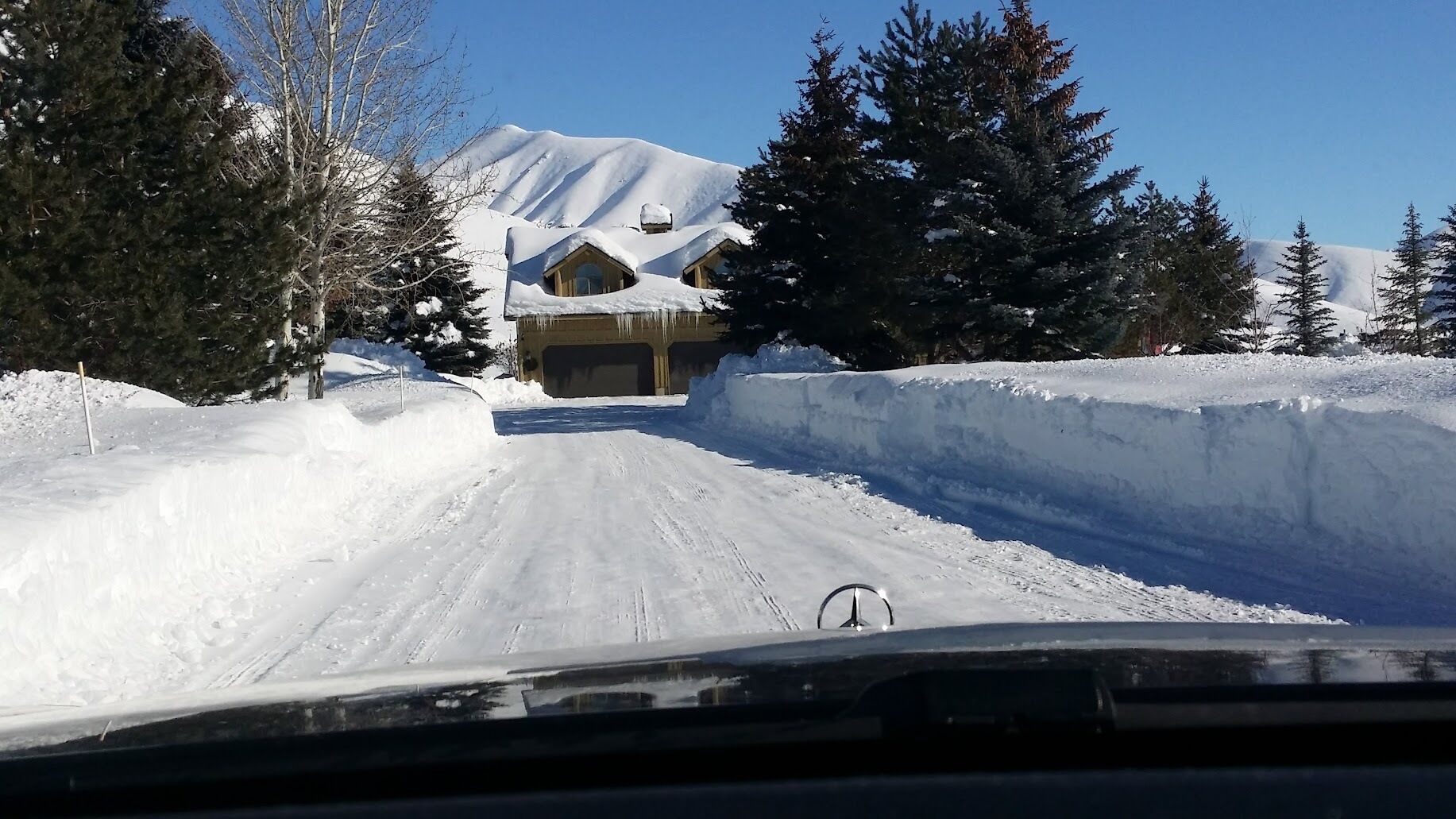 winter - drive to property