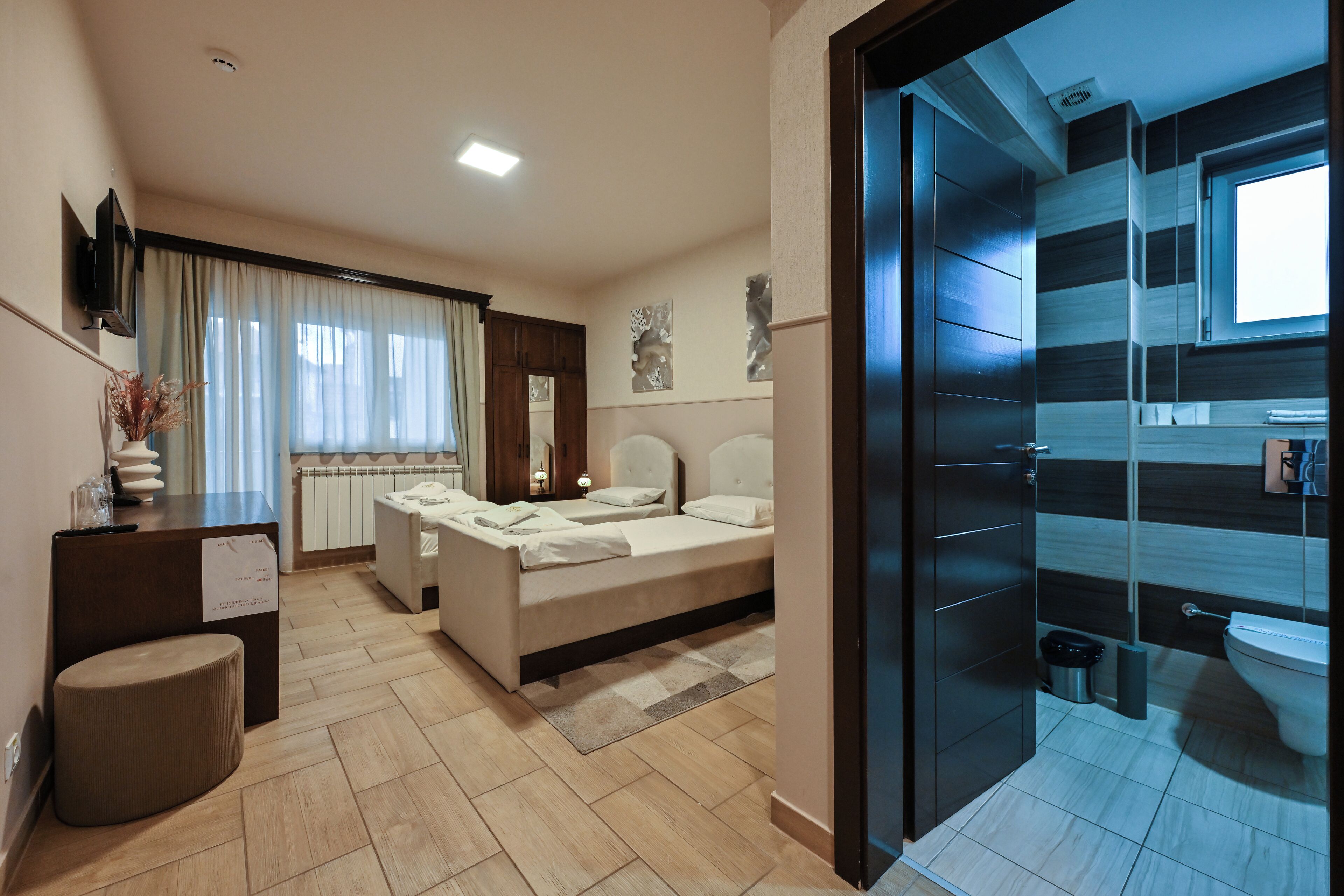 Deluxe Twin Room, Balcony, City View | Iron/ironing board, free WiFi