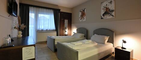 Deluxe Twin Room, Balcony, City View | Iron/ironing board, free WiFi