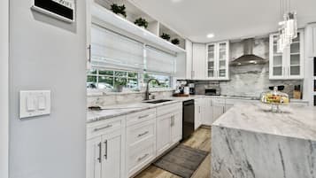 Microwave, oven, stovetop, dishwasher