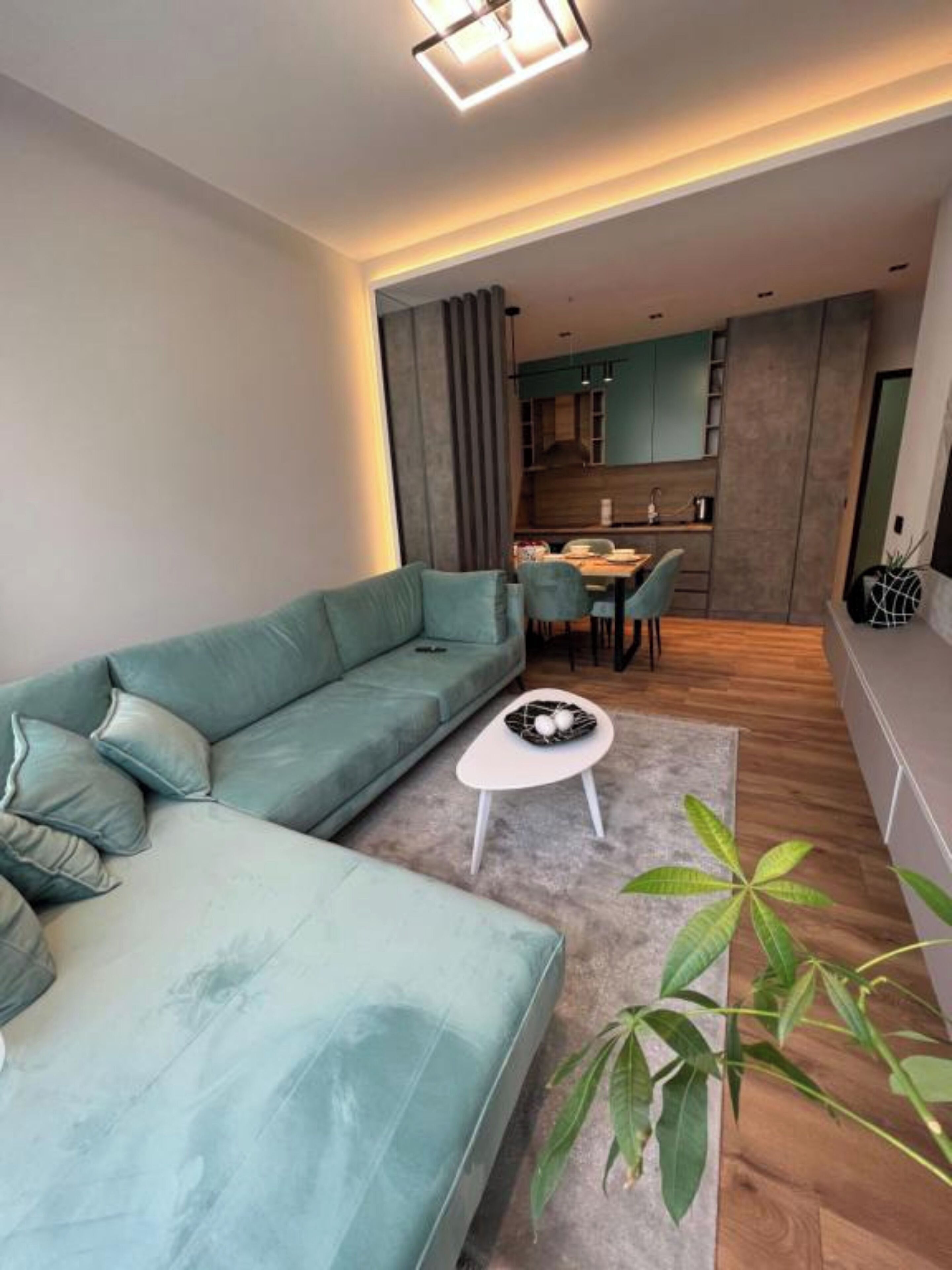 Deluxe Apartment | Living area | 40-cm Smart TV with digital channels