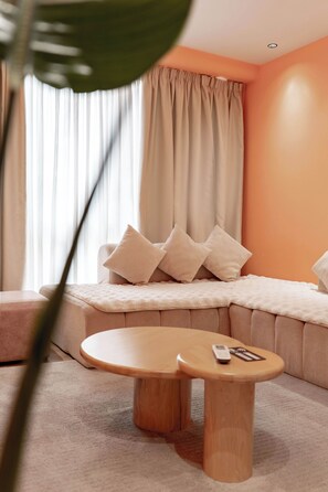 Deluxe appartement | Woonruimte | Een 40-cm smart-tv met digitale zenders