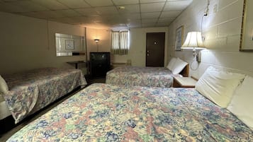 Room, Smoking (3 Full Beds) | Desk, iron/ironing board, free WiFi, bed sheets