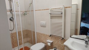 Shower, hair dryer, bidet, towels - Comfortable Apartment with Garden and WiFi (Marina di San Nicola)