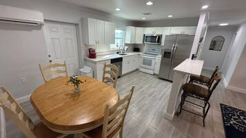 Microwave, stovetop, dishwasher