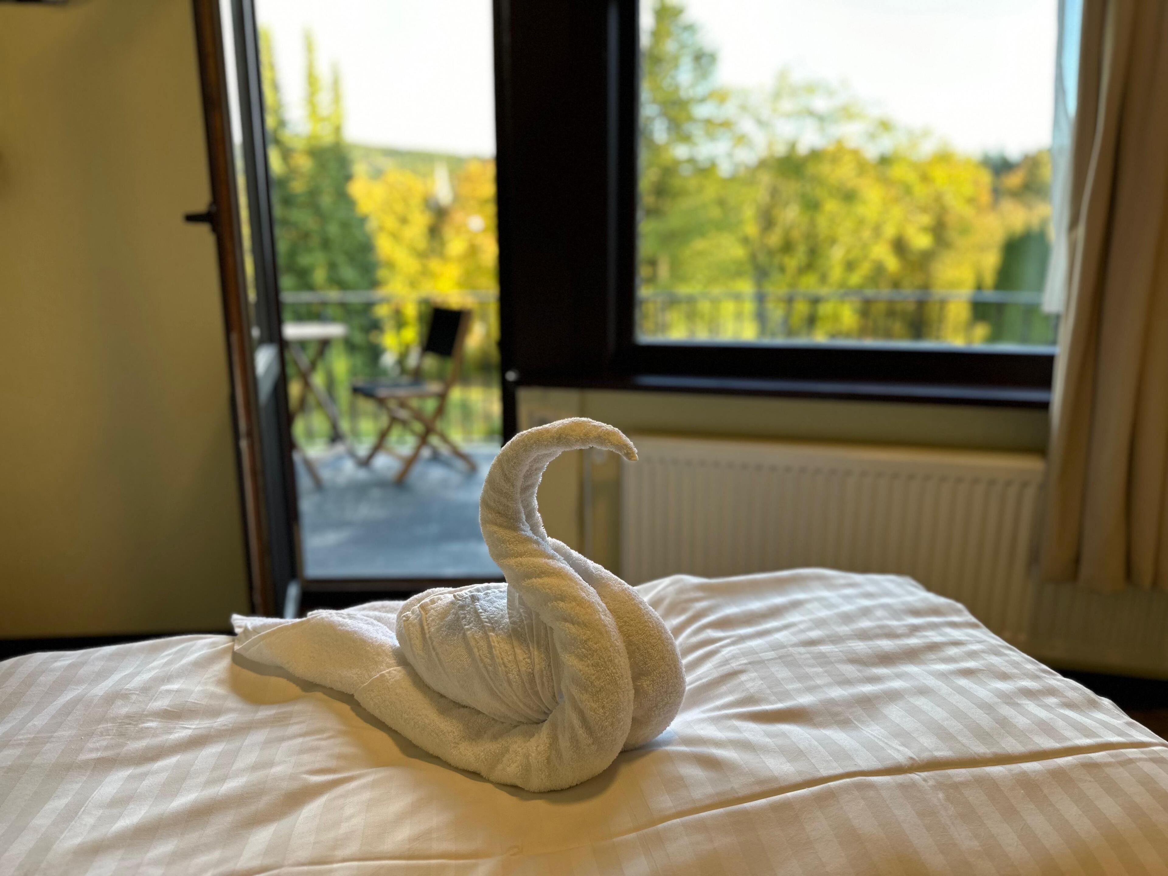 Phòng đơn tiện nghi đơn giản, ban công, quang cảnh hồ | Truy cập Internet không dây miễn phí, bộ trải giường 