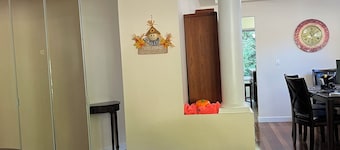 Quiet cozy room with a private  Half-bath and shared shower