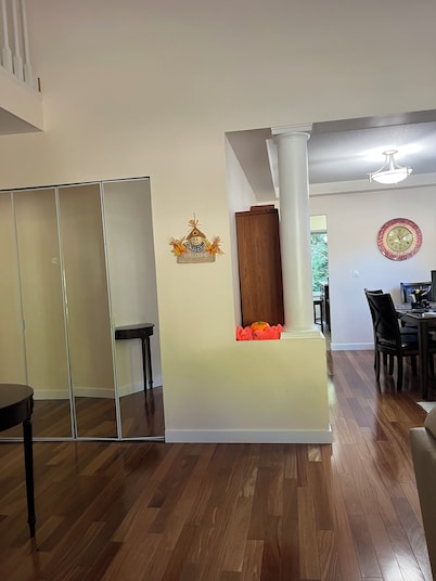 Quiet cozy room with a private  Half-bath and shared shower