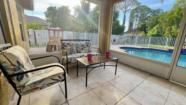 Deluxe House, Pool View | Terrace/patio