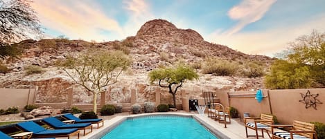 A heated pool