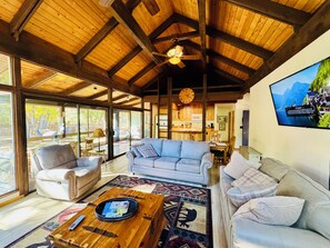 Smart TV, fireplace
