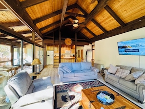 Smart TV, fireplace