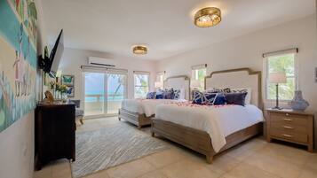 3 bedrooms, desk, iron/ironing board, travel crib