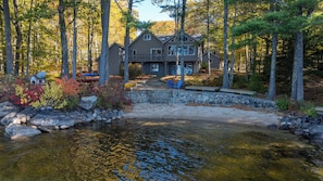 Exterior -  Lakeside Retreat in Naples, ME – Private Beach, and Stunning Views! (Naples)
