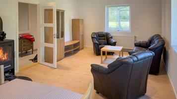 Smart-tv och eldstad